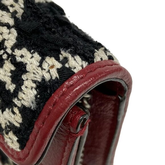 Auth GUCCI Dionysus 476432 Black White Bordeaux Tweeds Leather - Shoulder Bag - Picture 5 of 16